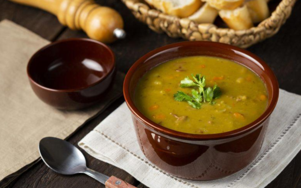 Caldo de Ervilha mais gostoso que você já viu. Caldo de Ervilha