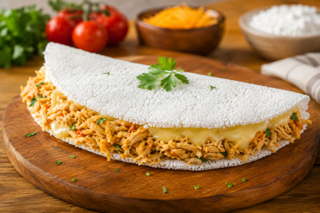Tapioca com Frango: Receita Fácil, Cremosa e Saborosa para o Dia a Dia Tapioca com Frango
